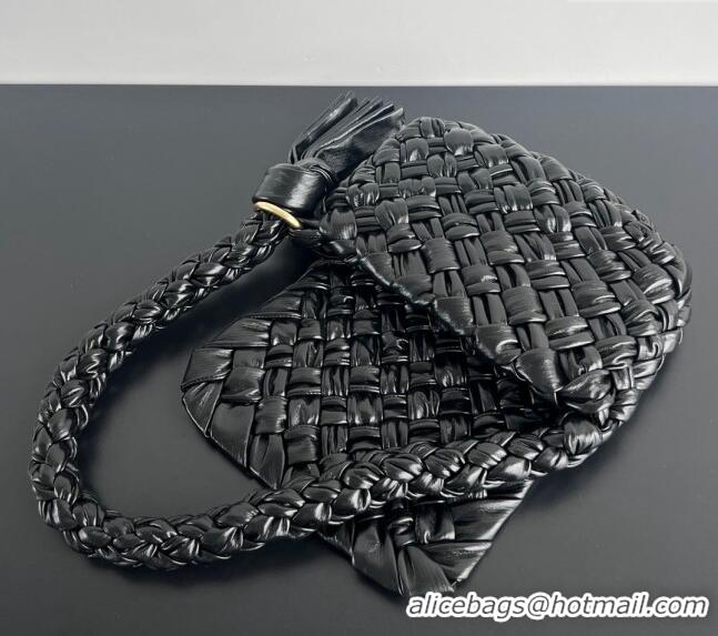 Top Grade Bottega Veneta Kalimero Città Shoulder bag with Knot 785797 Black 2024