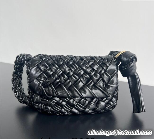 Top Grade Bottega Veneta Kalimero Città Shoulder bag with Knot 785797 Black 2024