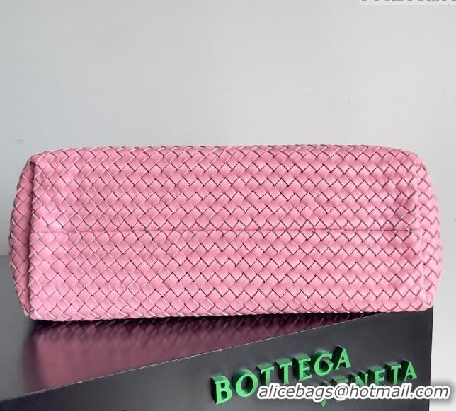 Best Quality Bottega Veneta Large Cabat Tote Bag in Intreccio Leather 608811 Pink 2024