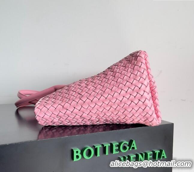 Best Quality Bottega Veneta Large Cabat Tote Bag in Intreccio Leather 608811 Pink 2024