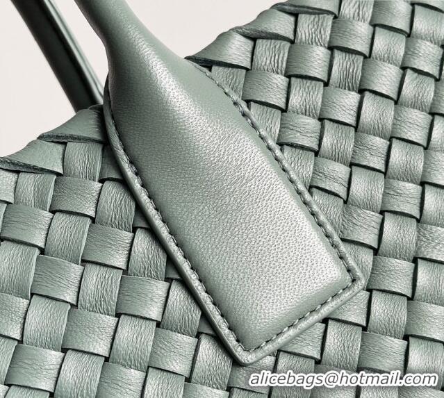 Grade Quality Bottega Veneta Large Cabat Tote Bag in Intreccio Leather 608811 Rock Grey 2024