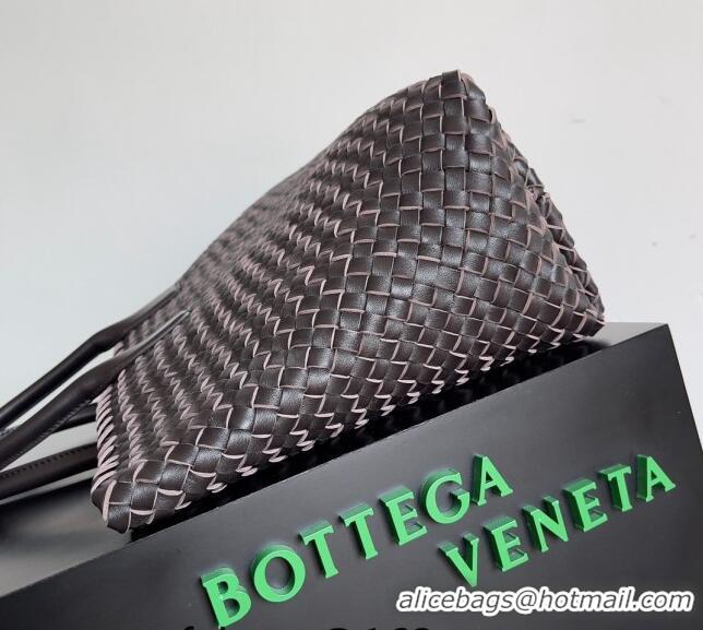 Well Crafted Bottega Veneta Large Cabat Tote Bag in Intreccio Leather 608811 Fondant Brown 2024