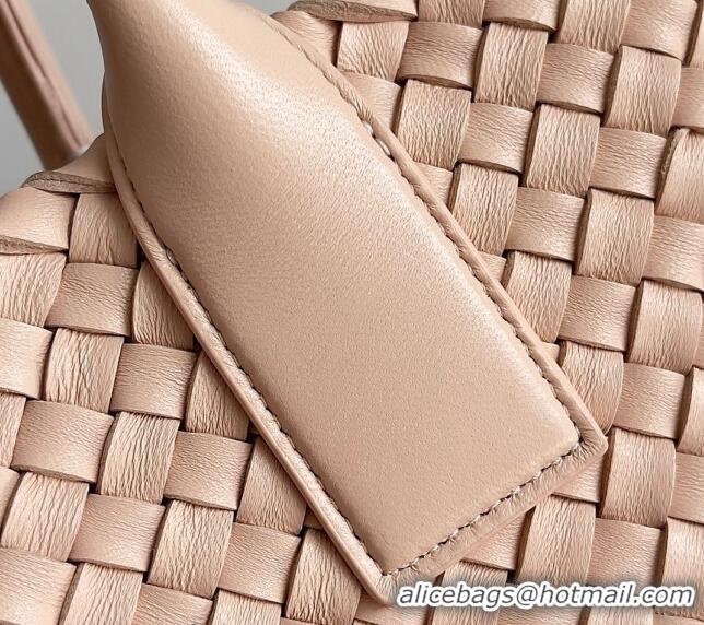 Best Price Bottega Veneta Large Cabat Tote Bag in Intreccio Leather 608811 Nude Pink 2024