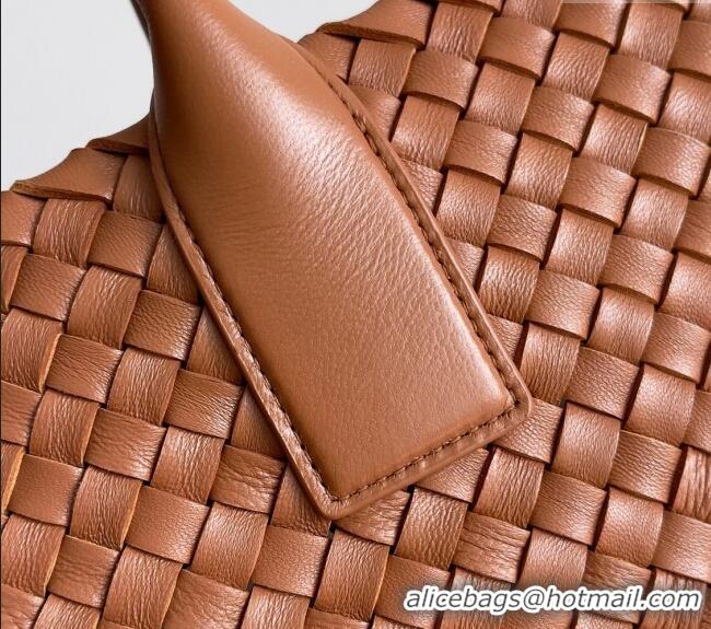 Youthful Bottega Veneta Large Cabat Tote Bag in Intreccio Leather Wood 608811 Brown 2024