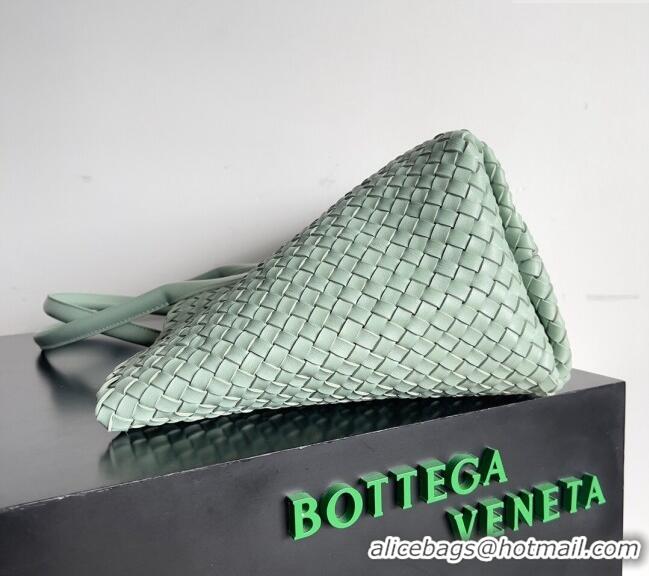 Well Crafted Bottega Veneta Large Cabat Tote Bag in Intreccio Leather 608811 Pale Green 2024