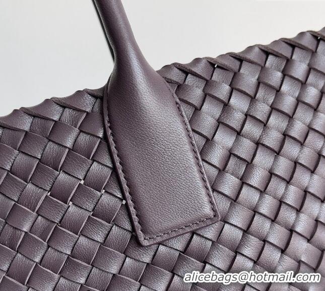 Good Looking Bottega Veneta Large Cabat Tote Bag in Intreccio Leather 608811 Dark Brown 2024