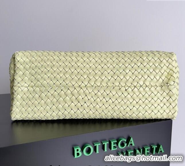 Low Cost Bottega Veneta Large Cabat Tote Bag in Intreccio Leather 608811 Light Yellow 2024