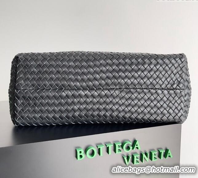 Trendy Design Bottega Veneta Large Cabat Tote Bag in Intreccio Leather 608811 Black 2024