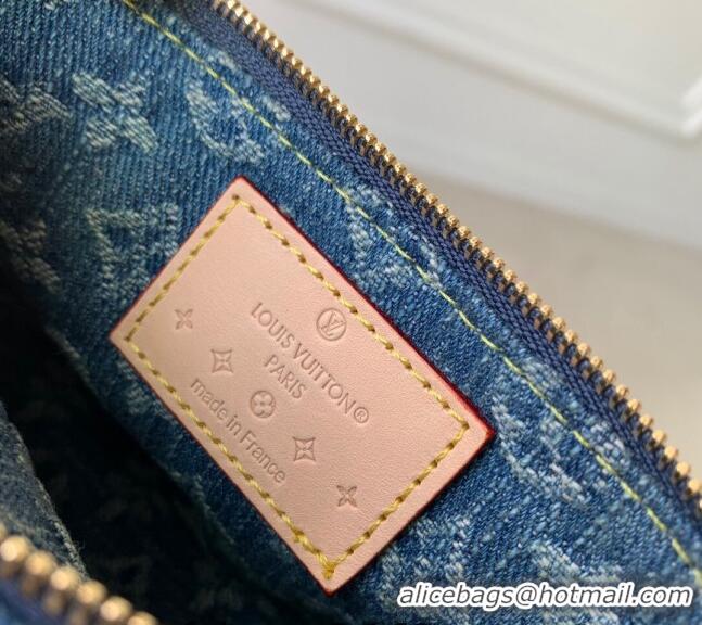 Grade Louis Vuitton Mini Pochette Accessoires Bag On Chain in Monogram Denim M82960 Blue 2024