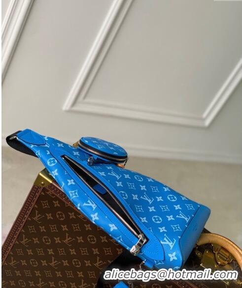 Reproduction Louis Vuitton Duo Slingbag in Monogram Canvas M31075 Blue 2024