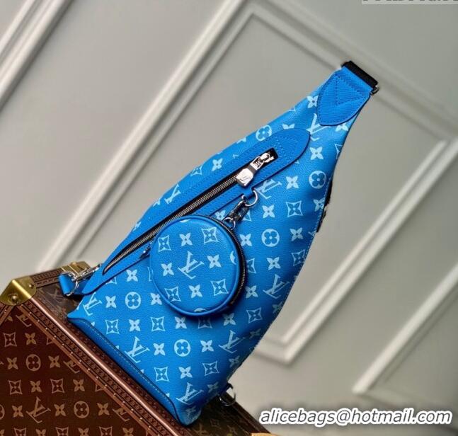 Reproduction Louis Vuitton Duo Slingbag in Monogram Canvas M31075 Blue 2024