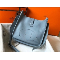 Well Crafted Hermes Evelyne Bag 29cm in Togo Leather H7056 Linen Blue 2023