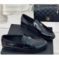 Best Price Chanel Patent Calfskin Loafers G45504 Black 424048