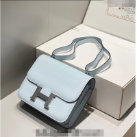 Low Cost Hermes Classic Constance Bag 23cm in Epsom Leather H3038 Grail Blue/Silver 2023