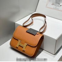 Well Crafted Hermes Constance Bag 23cm in Epsom Leather with H3038 Mirror Brown/Gold 2023 NEW ( Half Handmade)