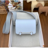 Most Popular Hermes Geta Bag in Chevre Mysore Leather H2903 Baby Blue 2023(All Handmade)