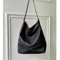 Top Design Louis Vuitton  Grained Calfskin Low Key Hobo MM M24856 Black