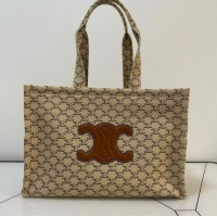 Famous Brand Celine Large Cabas Thais Tote Bag in Canvas Textile C99161 2024