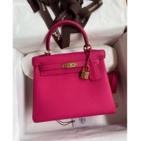 Stylish Grade Hermes Kelly 25/28cm Bag in Original Togo Leather K2528 Rosy/Gold 2024 (Half Handmade)