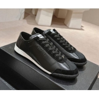 Pretty Style Chanel Calfskin & Suede Sneakers G45714 Black 424150