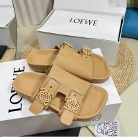 Most Popular Shop Grade Loewe Ease Slide Sandals in Lambskin L0506 Beige 2024