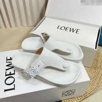 New Fashion Loewe Ease Toe Post Thong Sandals in Lambskin L0506 White 2024