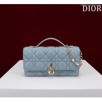 New Design Dior My Dior Mini Bag in Cannage Lambskin 0980 Blue 2024