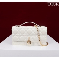 Popular Style Dior My Dior Mini Bag in Black Cannage Lambskin 0980 White 2024