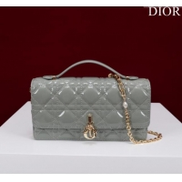 Reasonable Price Dior My Dior Mini Bag in Patent Cannage Calfskin 0980 Grey 2024