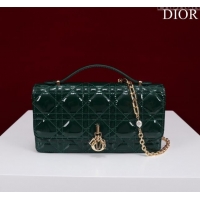 Reasonable Price Dior My Dior Mini Bag in Patent Cannage Calfskin 0980 Green 2024