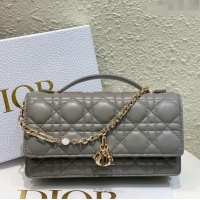 Reasonable Price Dior My Dior Mini Bag in Cannage Lambskin 0980 Grey 2024