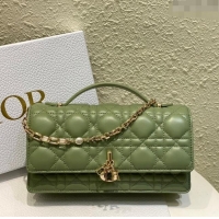 Reasonable Price Dior My Dior Mini Bag in Cannage Lambskin 0980 Green 2024