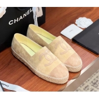 Best Price Chanel Suede Espadrilles Flat Beige 425016