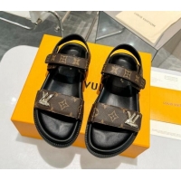 Unique Style Louis Vuitton LV Sunset Flat Comfort Sandals in Monogram Canvas Brown 426033