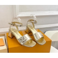 Best Product Louis Vuitton Shake Strap Sandals 5.5cm in Snakeskin Embossed Gold 426080