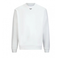 Buy Inexpensive Prada Men's Terry Triangle Logo Sweatshirt PA250 White