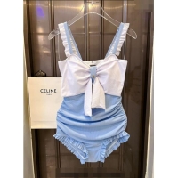 ​Super Quality Miu Miu Swimwear with Bow 050902 Blue 2024