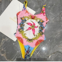 ​Top Design Versace Swimwear 050904 Pink/Yellow 2024