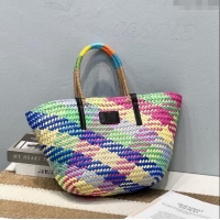 Grade Design Loewe Straw Basket bag 051301 Multicolor/Green 2024