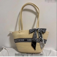 Top Quality Dior Straw Basket bag 051301 Beige 2024