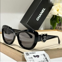 Sophisticated Chanel Sunglasses with Heart CH5517 Black/Grey 2024