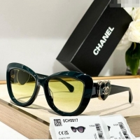 Inexpensive Chanel Sunglasses with Heart CH5517 Green 2024