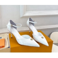 Low Price Louis Vuitton Stellar Mary Janes Pumps 7cm in Patent Leather White 426163