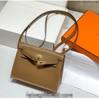 Famous Brand Hermes Kelly Danse Bag 22cm in Evercolor Leather H1501 Weimaraner Beige (Half Handmade)