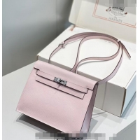 Grade Price Hermes Kelly Danse Bag 22cm in Evercolor Leather H1508 Dreamy Purple/Silver (Half Handmade)