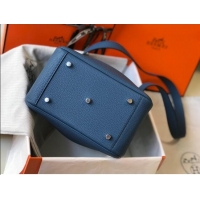 ​Buy Inexpensive Hermes Mini Lindy 21cm in Original Calf Leather H3043 Blue