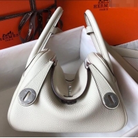 Affordable Price Hermes Mini Lindy 21cm in Original Calf Leather H3043 White