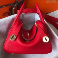 Best Price Hermes Mini Lindy 21cm in Original Calf Leather H3043 Red