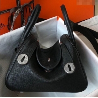 Reasonable Price Hermes Mini Lindy 21cm in Original Calf Leather H3043 Black