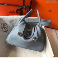 Cheapest Hermes Lindy 30cm Bag In Togo Calfskin Leather H2903 Pale Blue